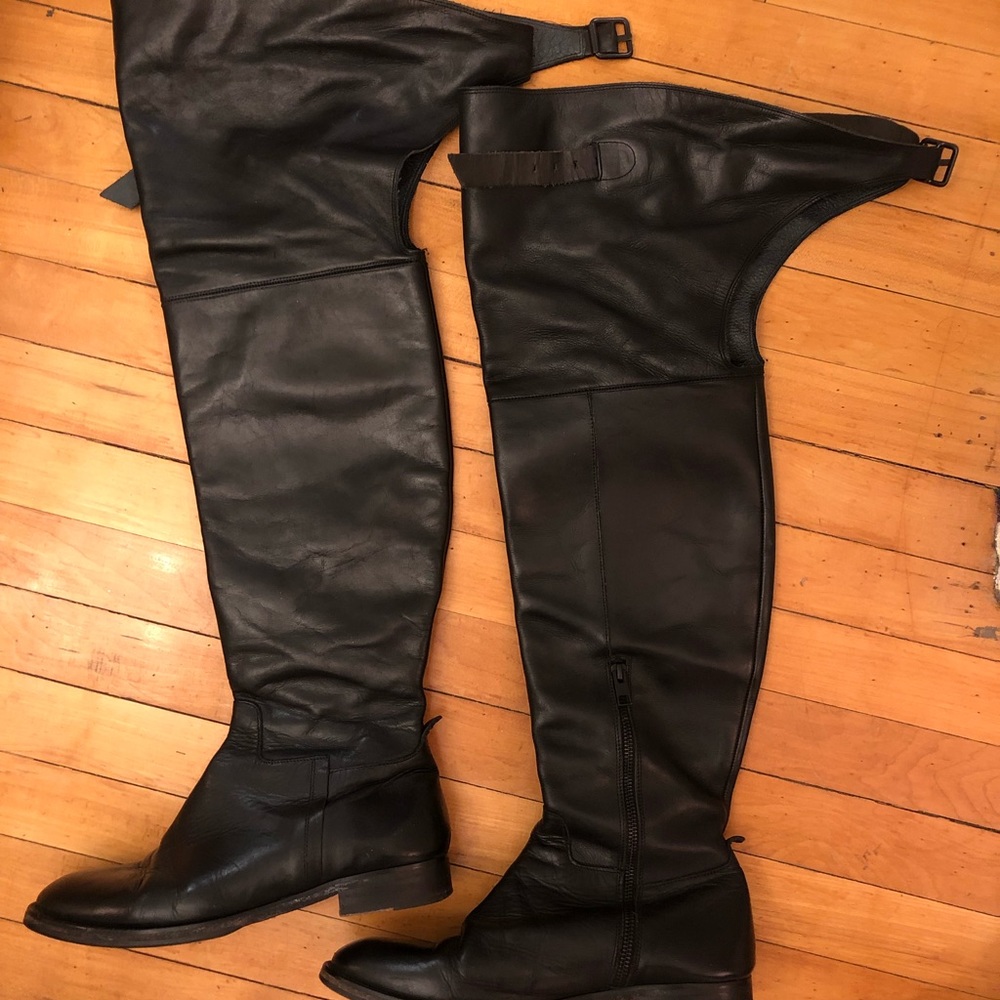 All Saints over the knee leather boots - Picture 11 of 11